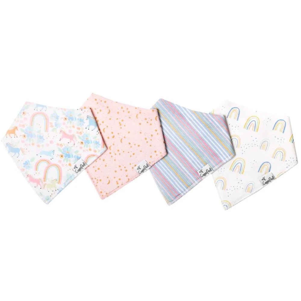 Copper Pearl BRAND NEW! Whimsy bandana bib set and matching headband bow!